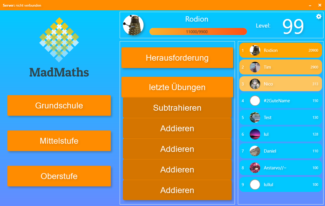 madmaths screenshot